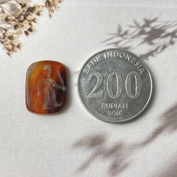 Sumerian Enkidu 2 Carnelian Intaglio 20,5 x 19mm