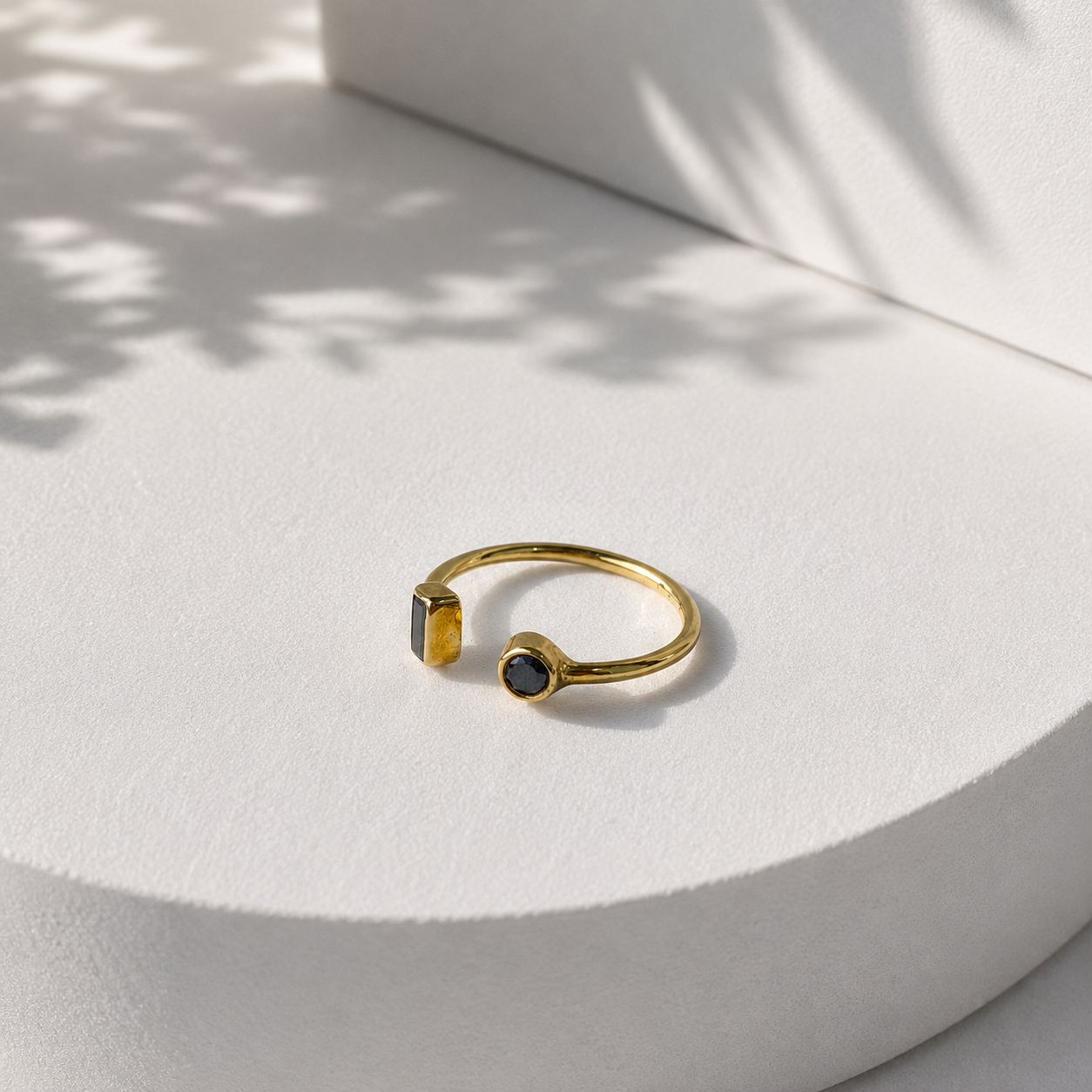 Black Diamond Open Ring