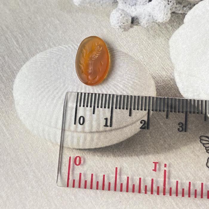 Anzu Carnelian Intaglio Small Oval 2 14 x 9,5 mm