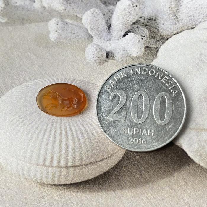 Anzu Carnelian Intaglio Small Oval 2 14 x 9,5 mm