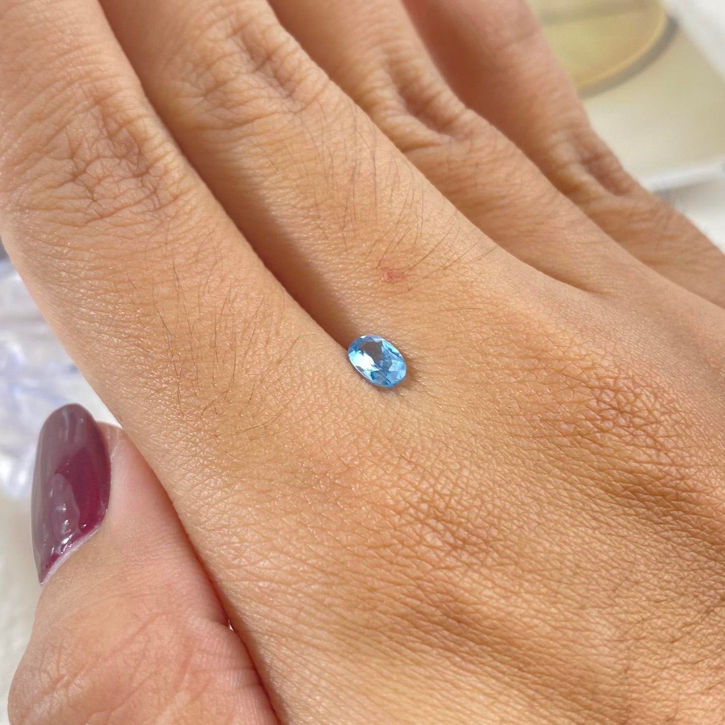 Blue Topaz Oval 6x4mm natural