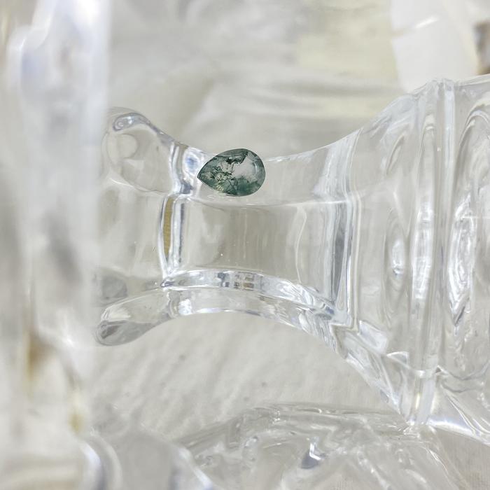 Moss Agate Pear 5x7mm natural