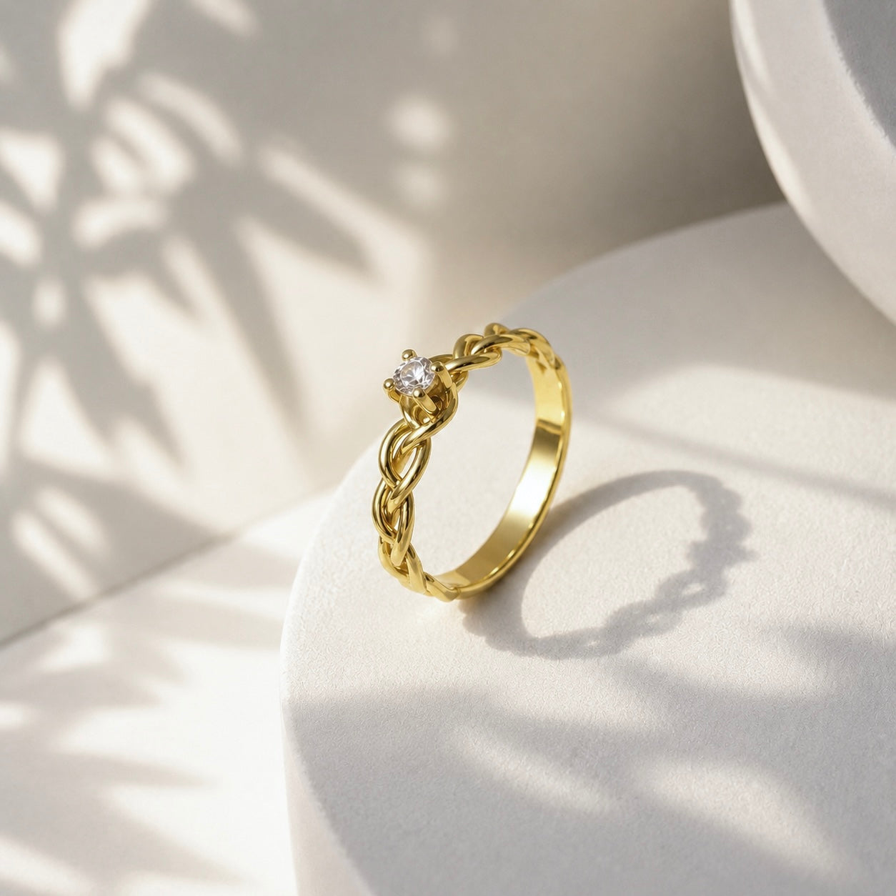 Braided Ring Gold Glossy