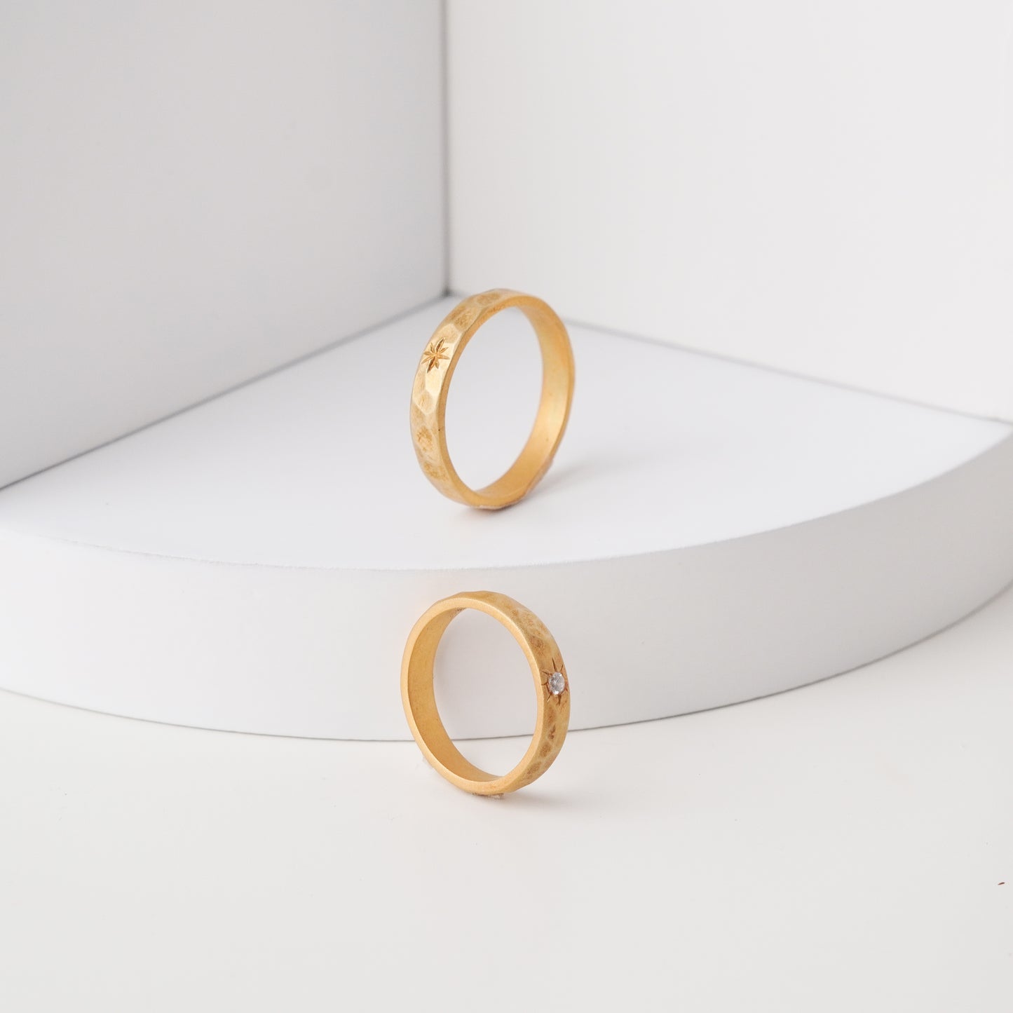 Hammered Starbright Ring