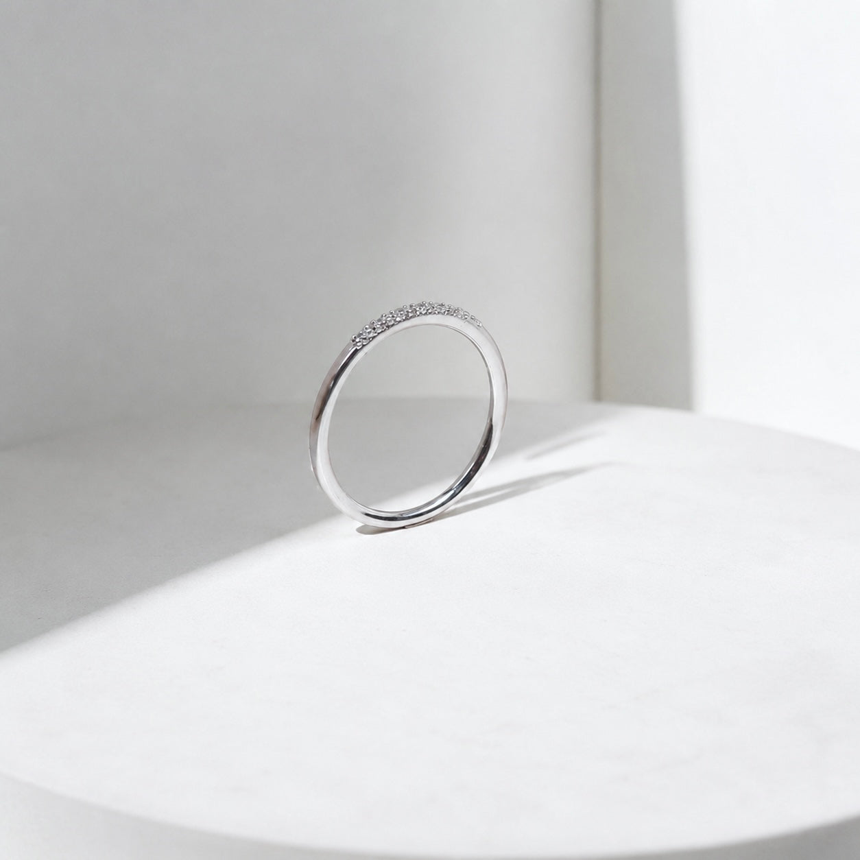 Dainty Eternity Ring White