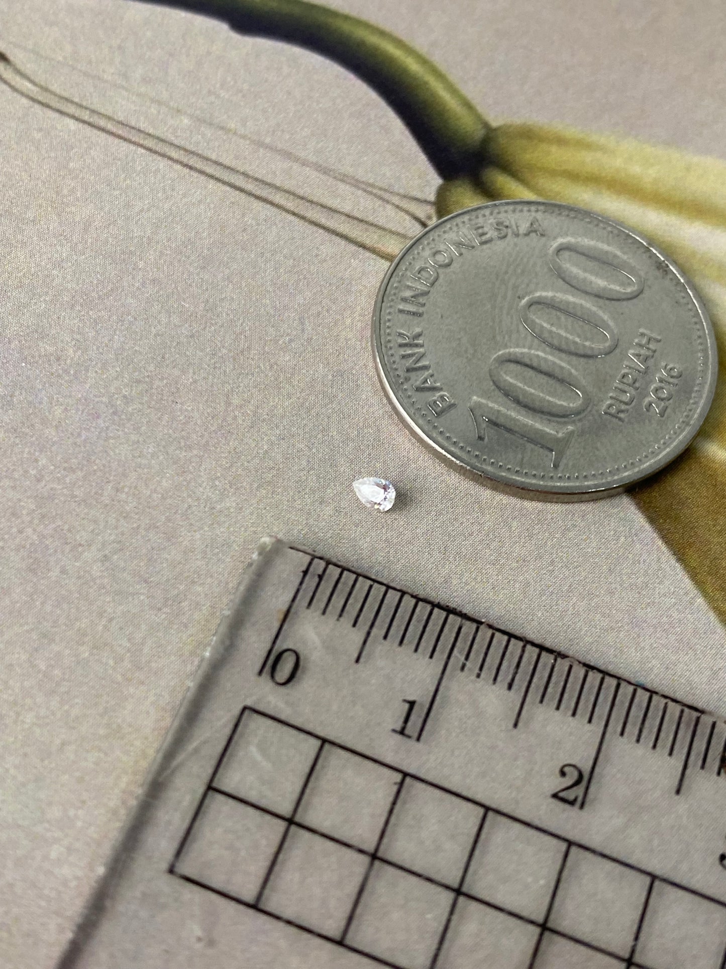 Moissanite Pear 2x3mm