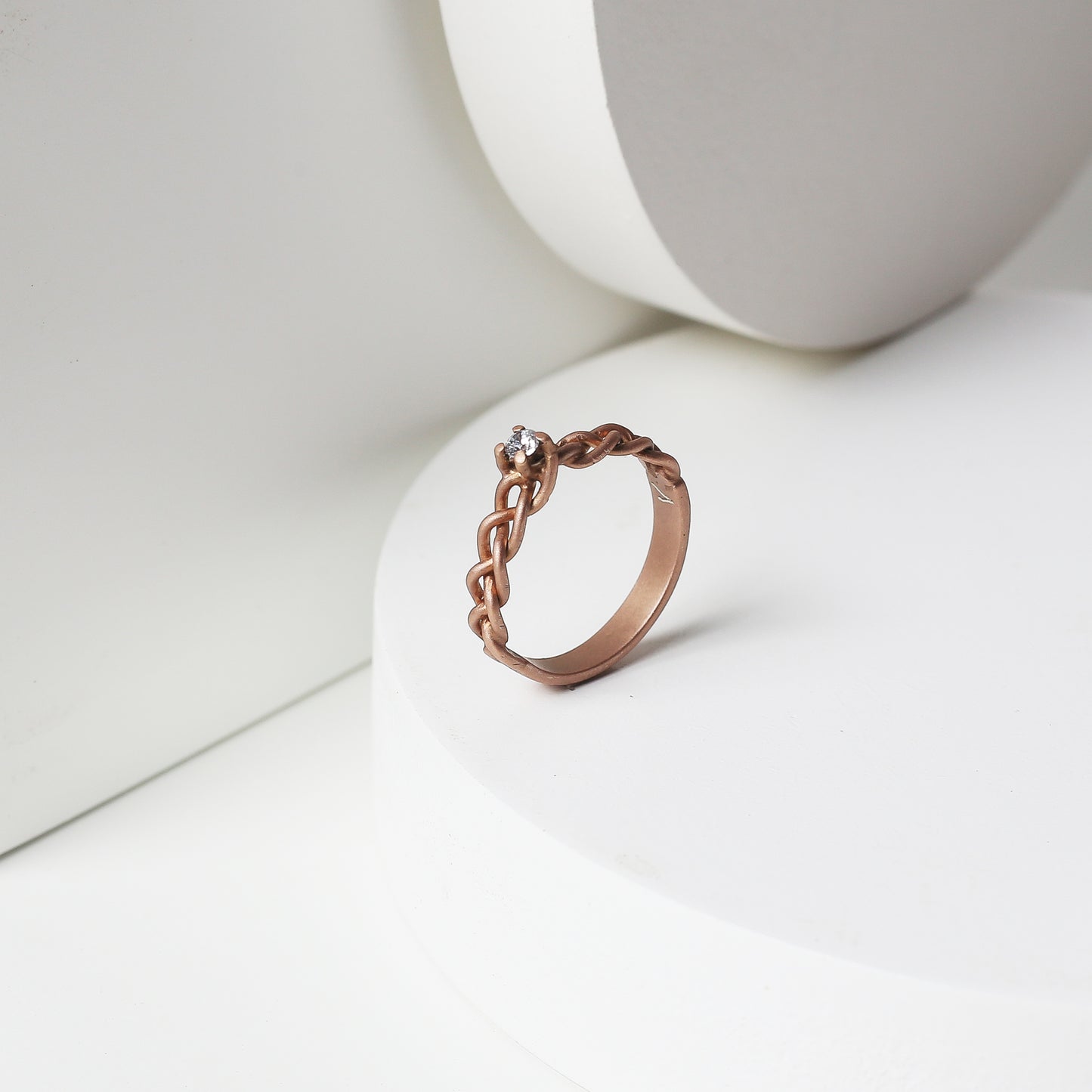 Braided Hammered Rosegold Doff