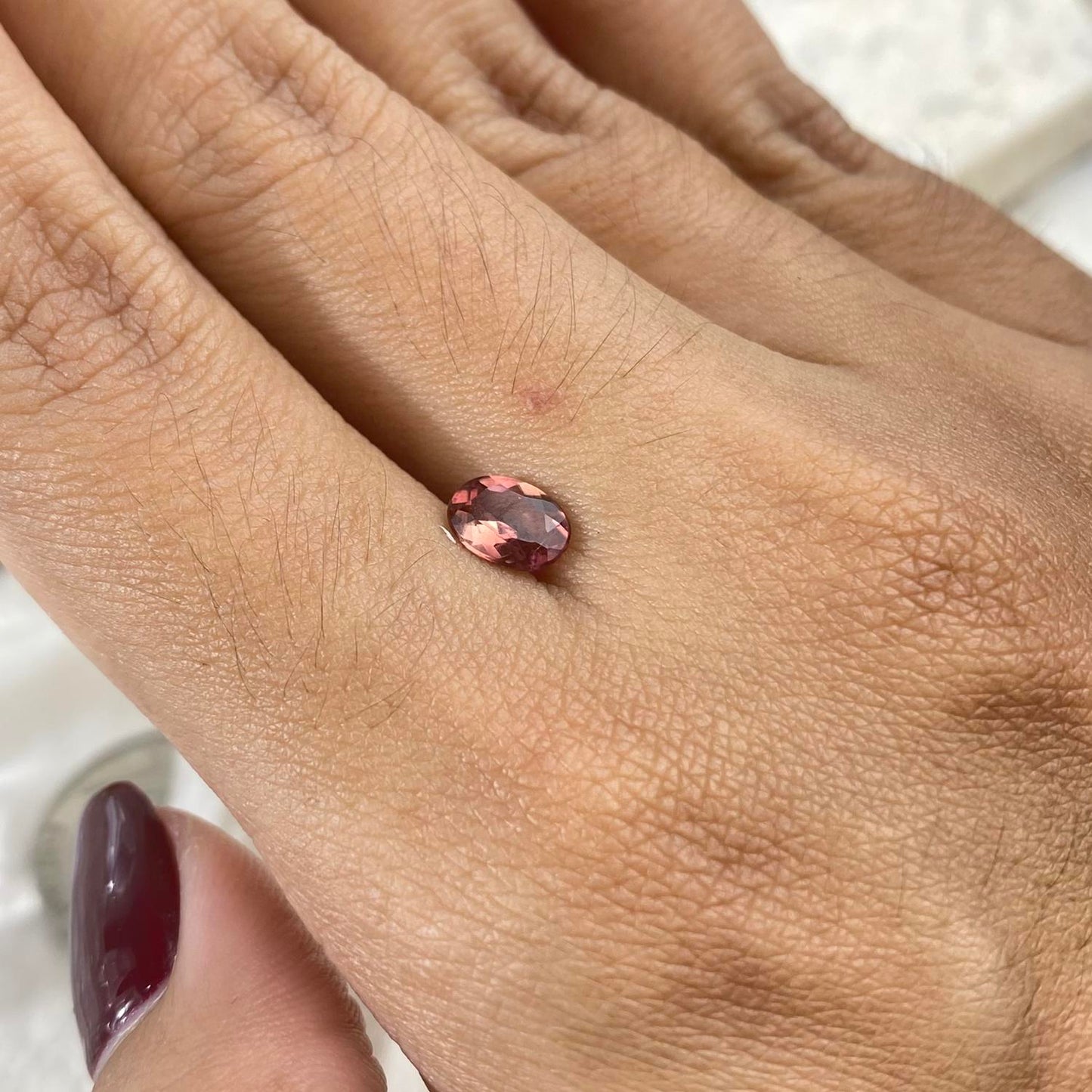 Dark Pink Tourmaline 7x5x3mm