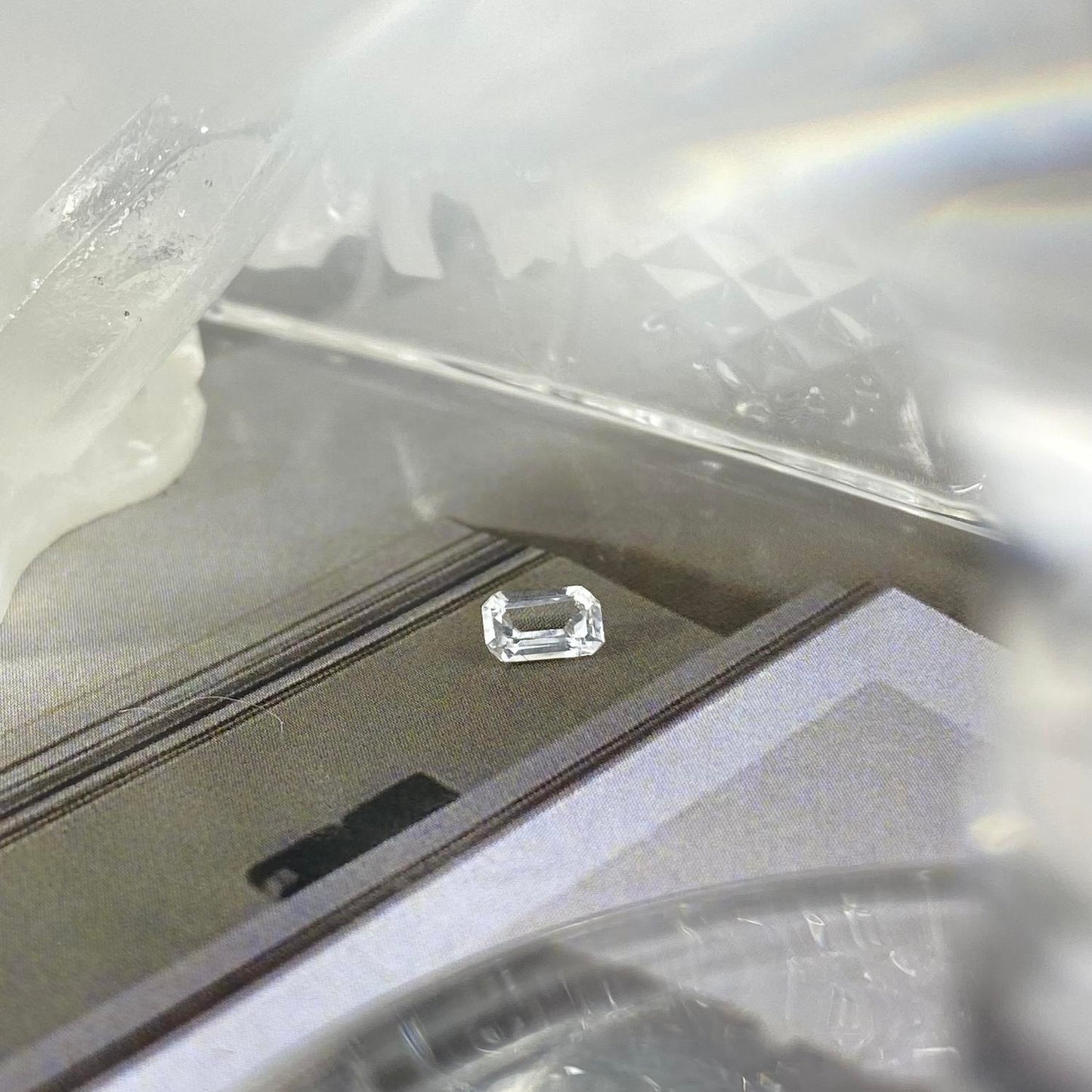 White Topaz Emerald 3x5 mm