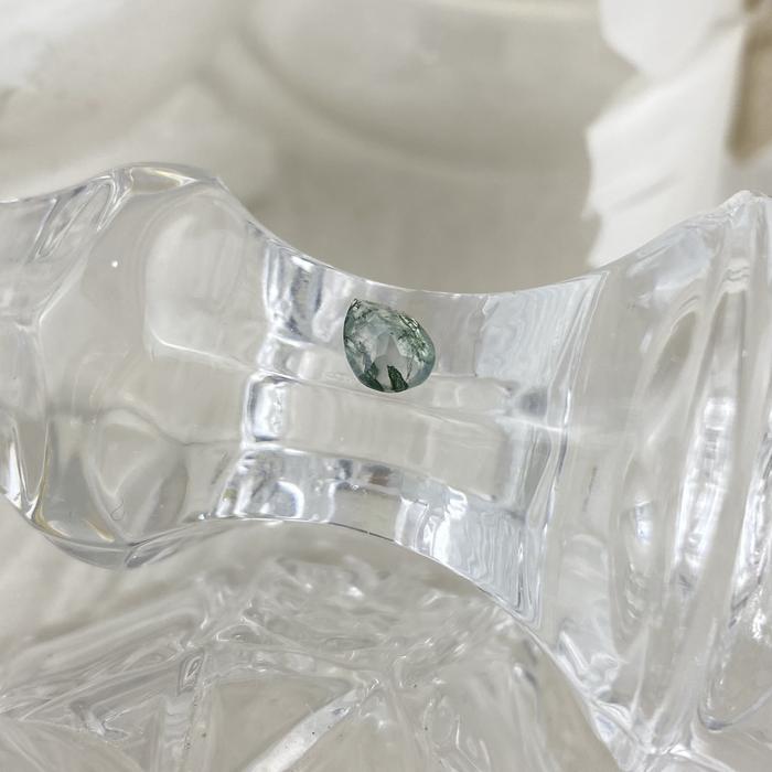 Moss Agate Pear 5x7mm natural