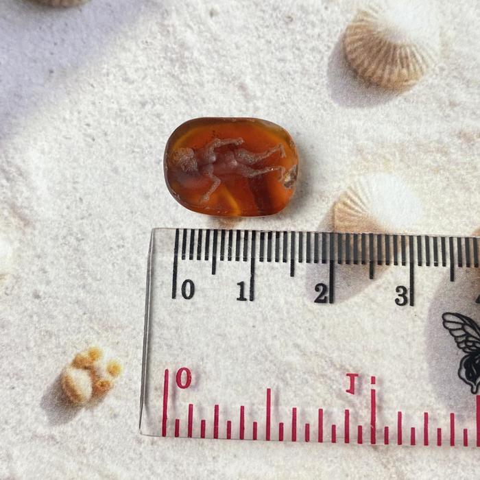 Standing Enkidu Carnelian Intaglio 13x17mm