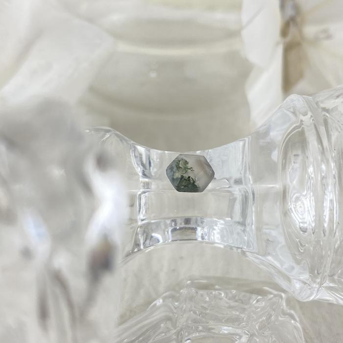 Moss Agate Hexagon 6x6x2,5mm