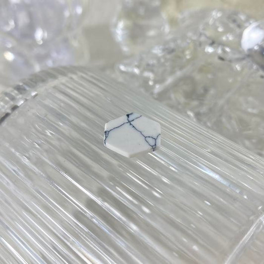 White Hexagon Howlite 14mm