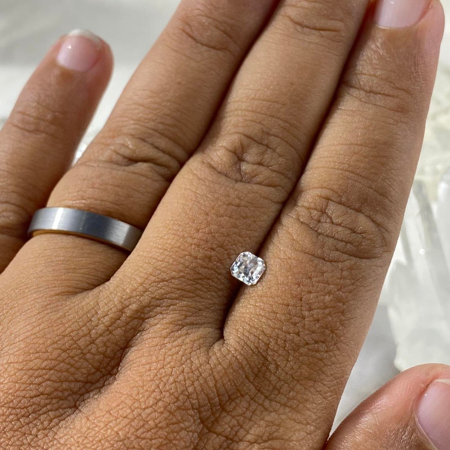 Moissanite Asscher 0,5ct 4,5 x 4,5 mm