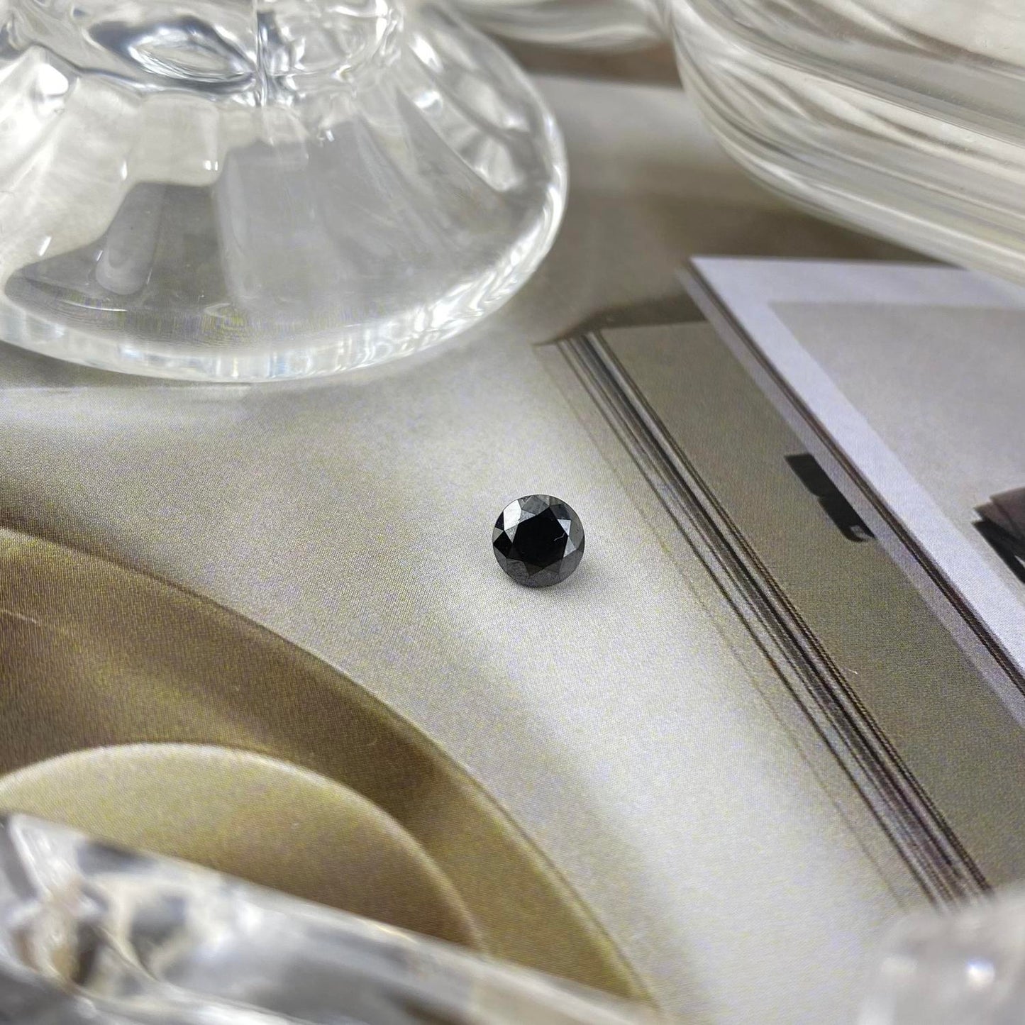 Natural Black Diamond Round 1ct 5mm