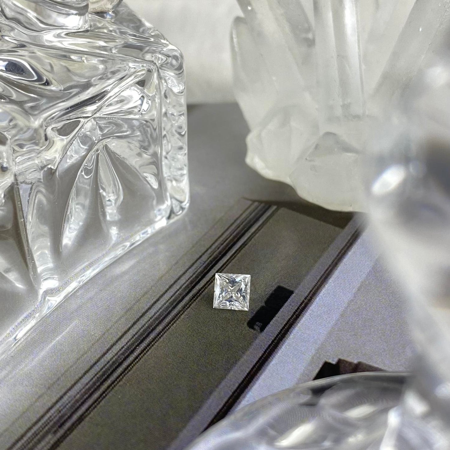 Moissanite Princess Cut 0,5 ct 4,5 x 4,5 mm