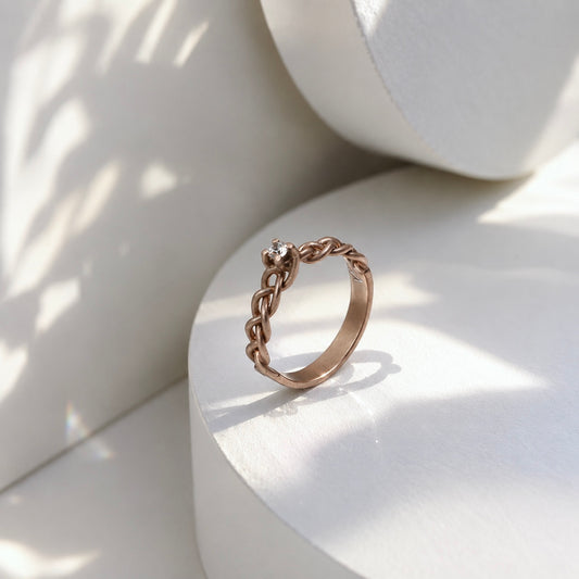 Braided Ring Rosegold Doff