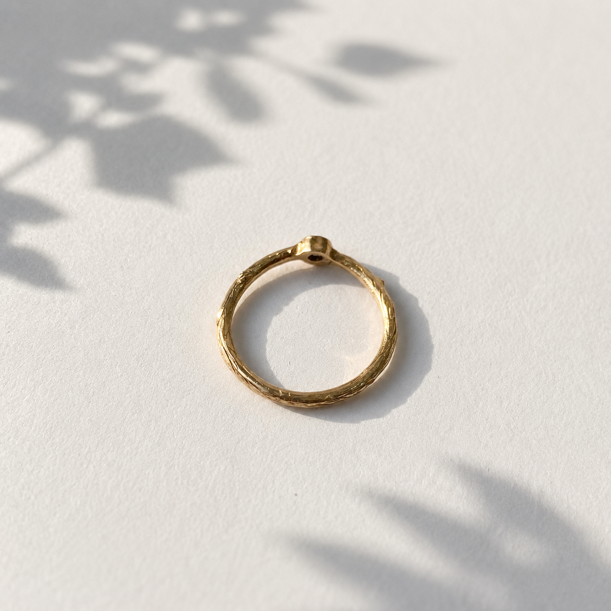 Black Diamond Twig Ring