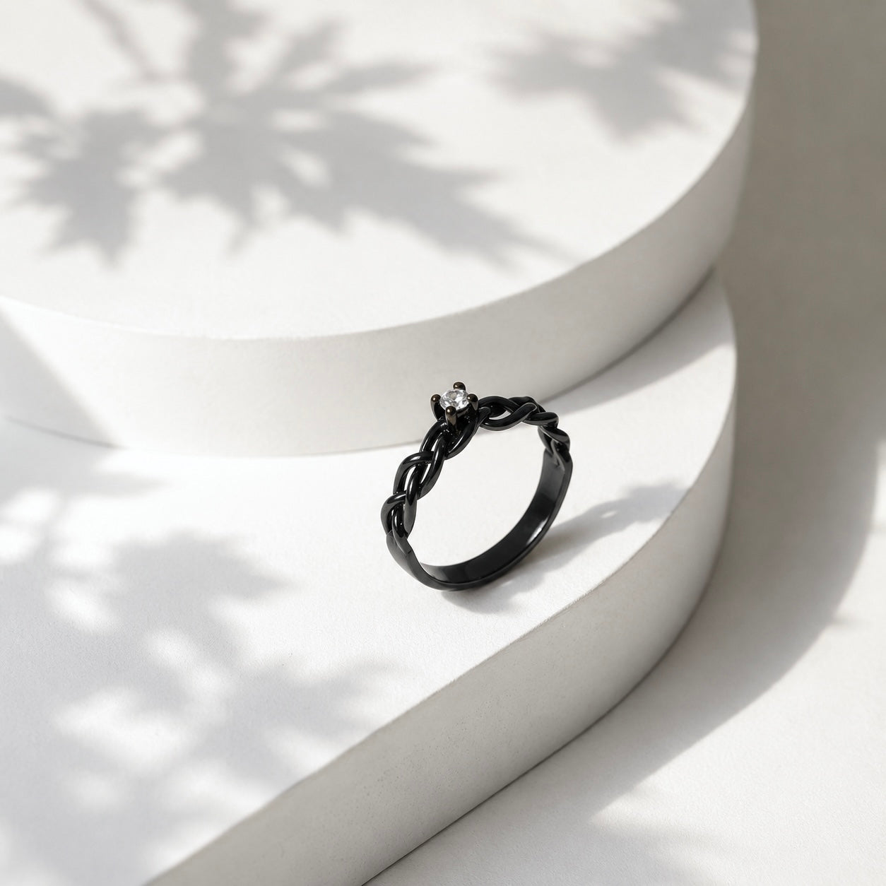 Braided Hammered Black Glossy