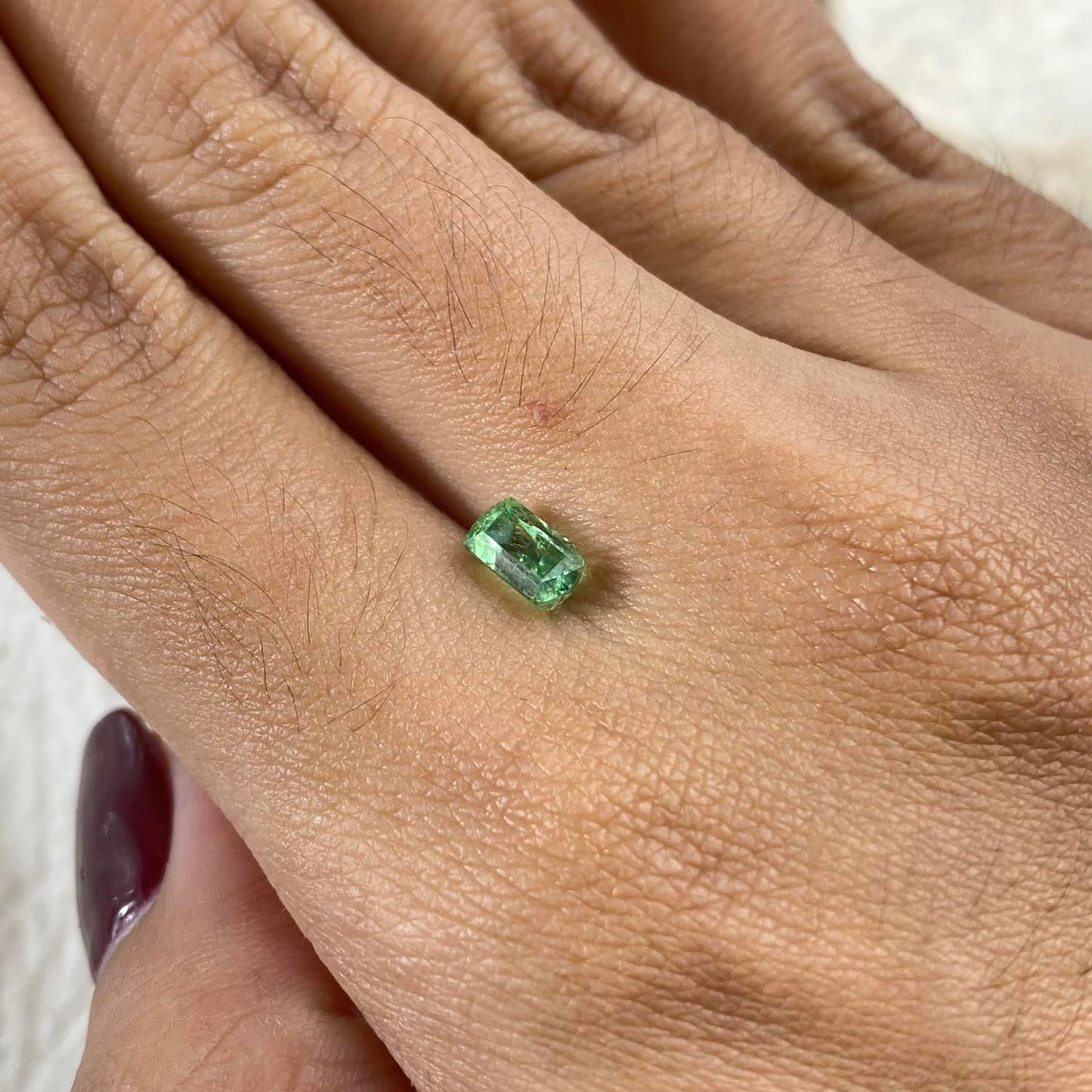 Green Tourmaline Baguette 7x4x5 mm