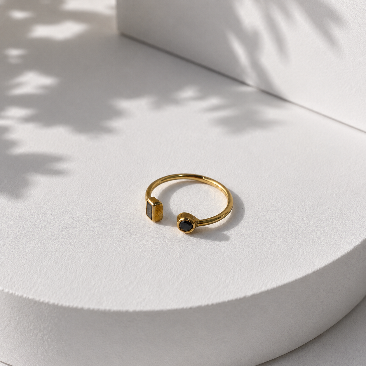 Black Diamond Open Ring