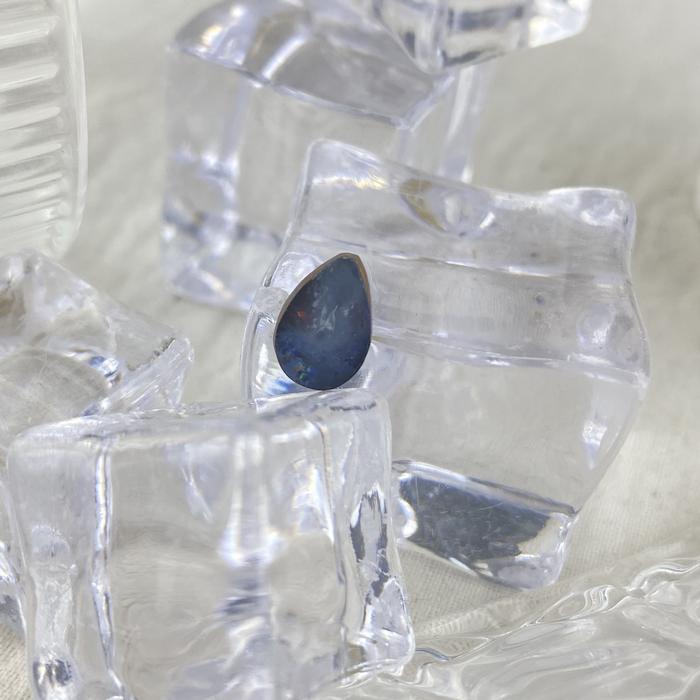 Deep Blue Doublet Boulder Opal 9x6 mm