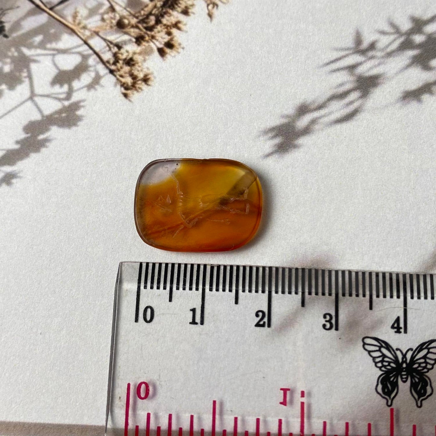 Sumerian Enkidu Carnelian Intaglio 20x19,5mm