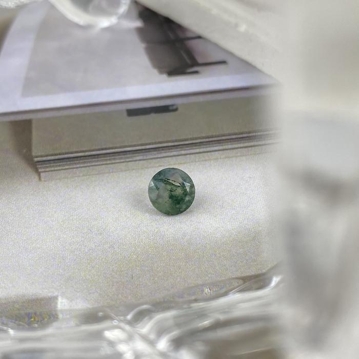 Moss Agate Round 7x7x3,5mm