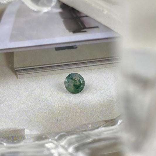 Moss Agate Round 7x7x3,5mm