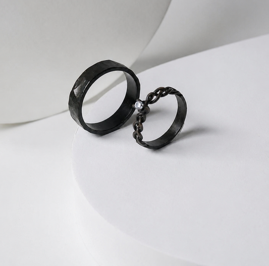 Braided Hammered Black Doff