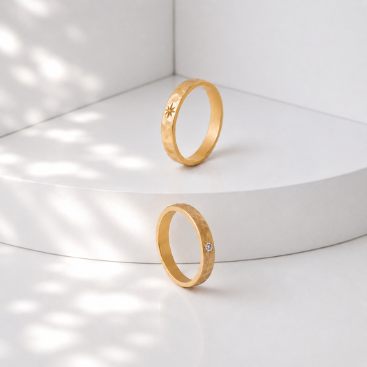 Hammered Starbright Ring