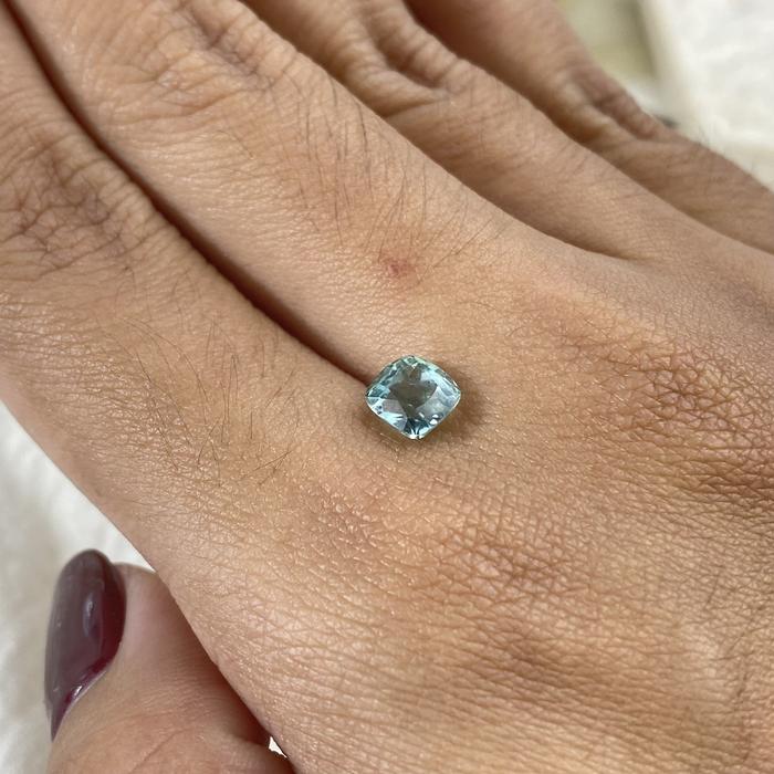 Blue Tourmaline Cushion 6x6x4mm