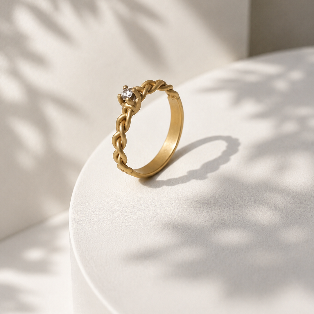 Braided Hammered Gold Doff