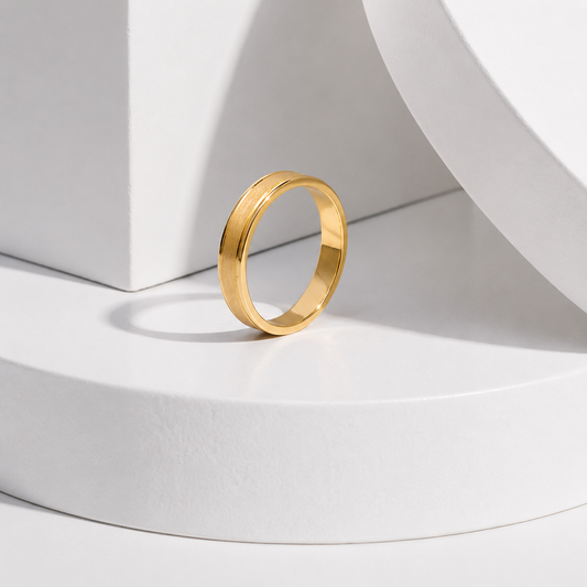 Step Edge Ring Gold