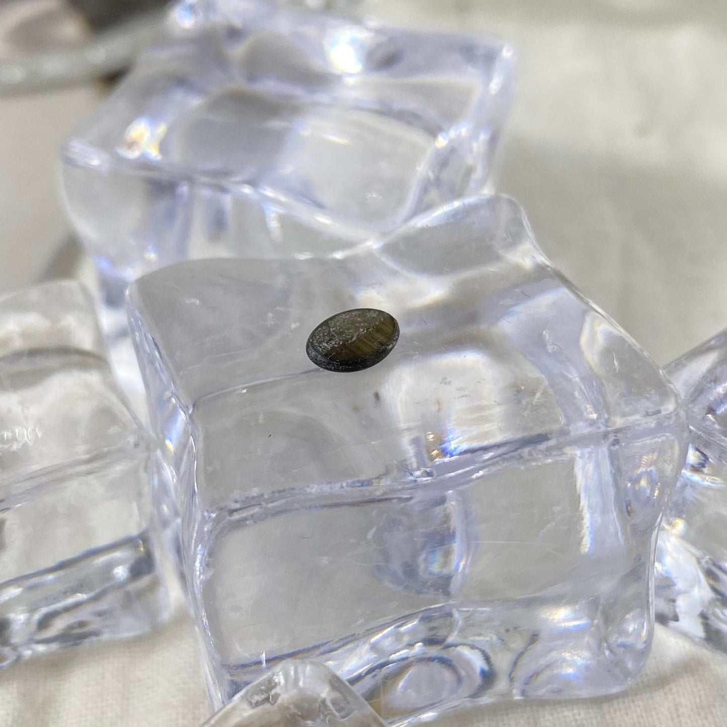 Black Sapphire Oval Cabochon 6x4mm