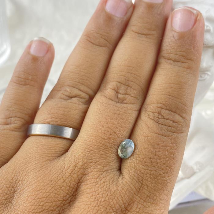 Moss Agate Oval 6,5 x 4,5mm