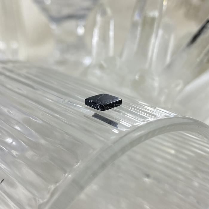 Black Howlite Square 6x6 mm