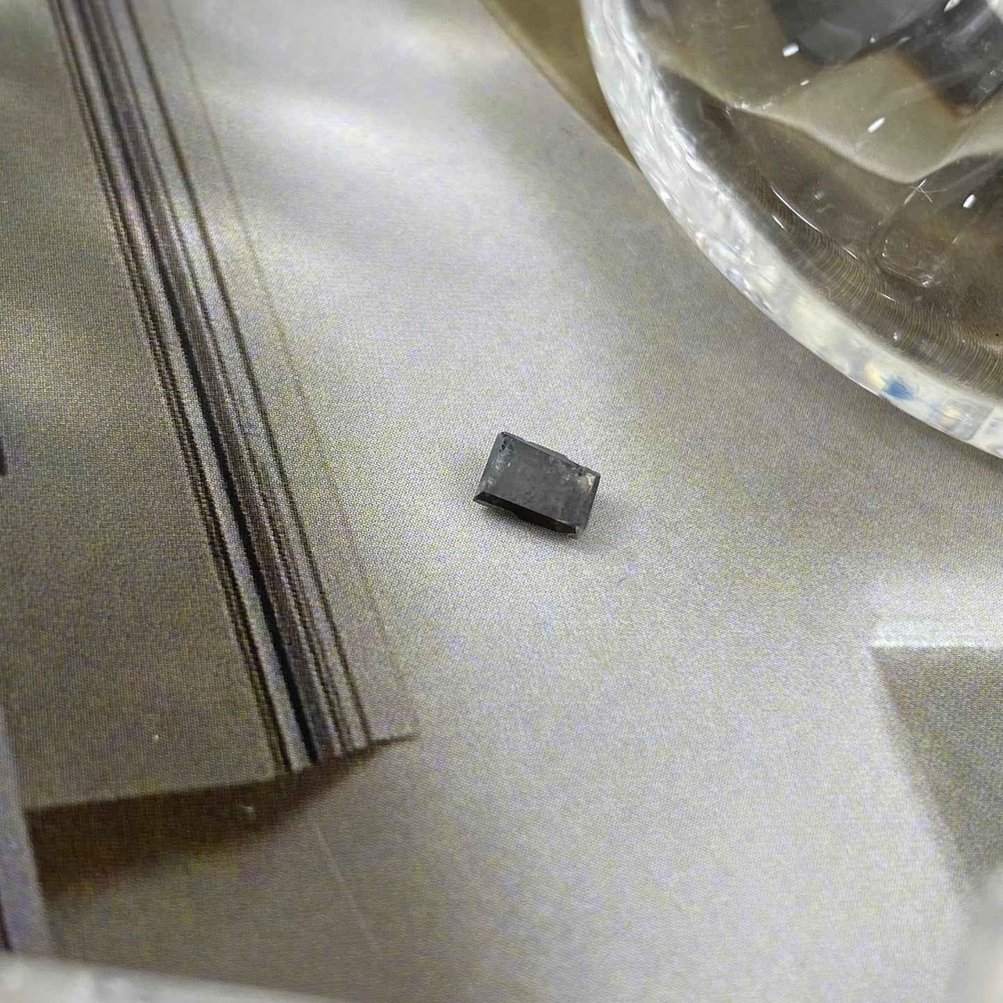 Salt Pepper Diamond Baguette 0,8ct 5,7mm