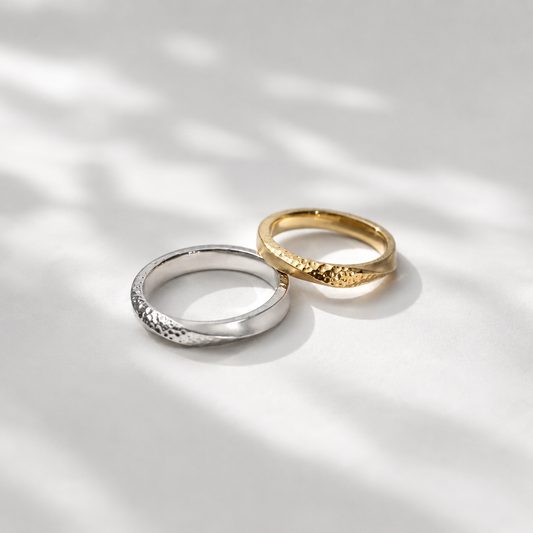 Mobius Hammered Ring