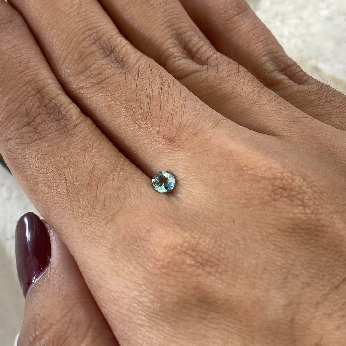 Teal Sapphire Round 0,41ct 4,2mm