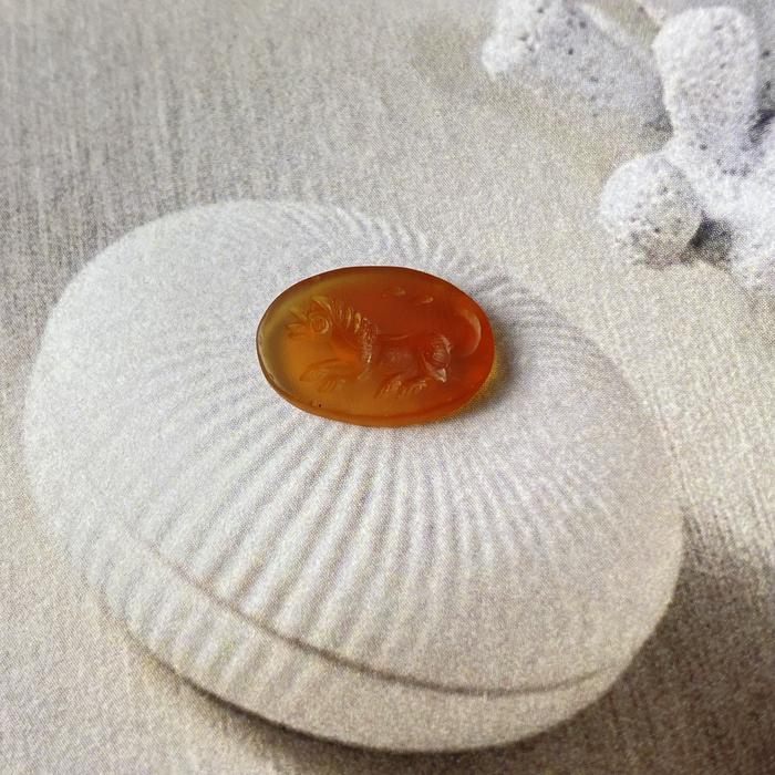 Anzu Carnelian Intaglio Small Oval 2 14 x 9,5 mm