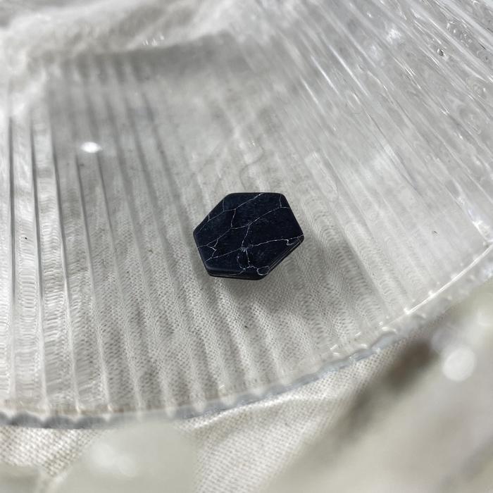Black Hexagon Howlite 14mm