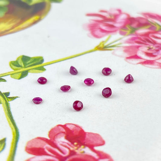 Pink Ruby Round 2mm natural
