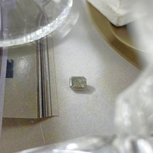 Salt Peper Diamond Emerald Cut 0,87ct 5,7mm