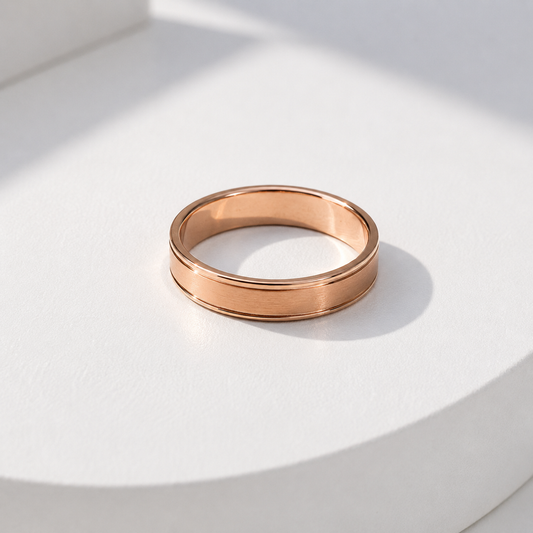 Step Edge Ring Rosegold