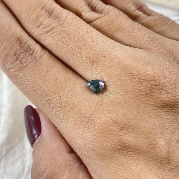 Teal Pear Sapphire 0,95ct 6,4 x 5 mm