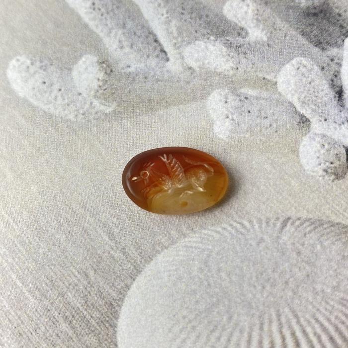 Anzu Carnelian Intaglio Oval 14 x 9,5mm