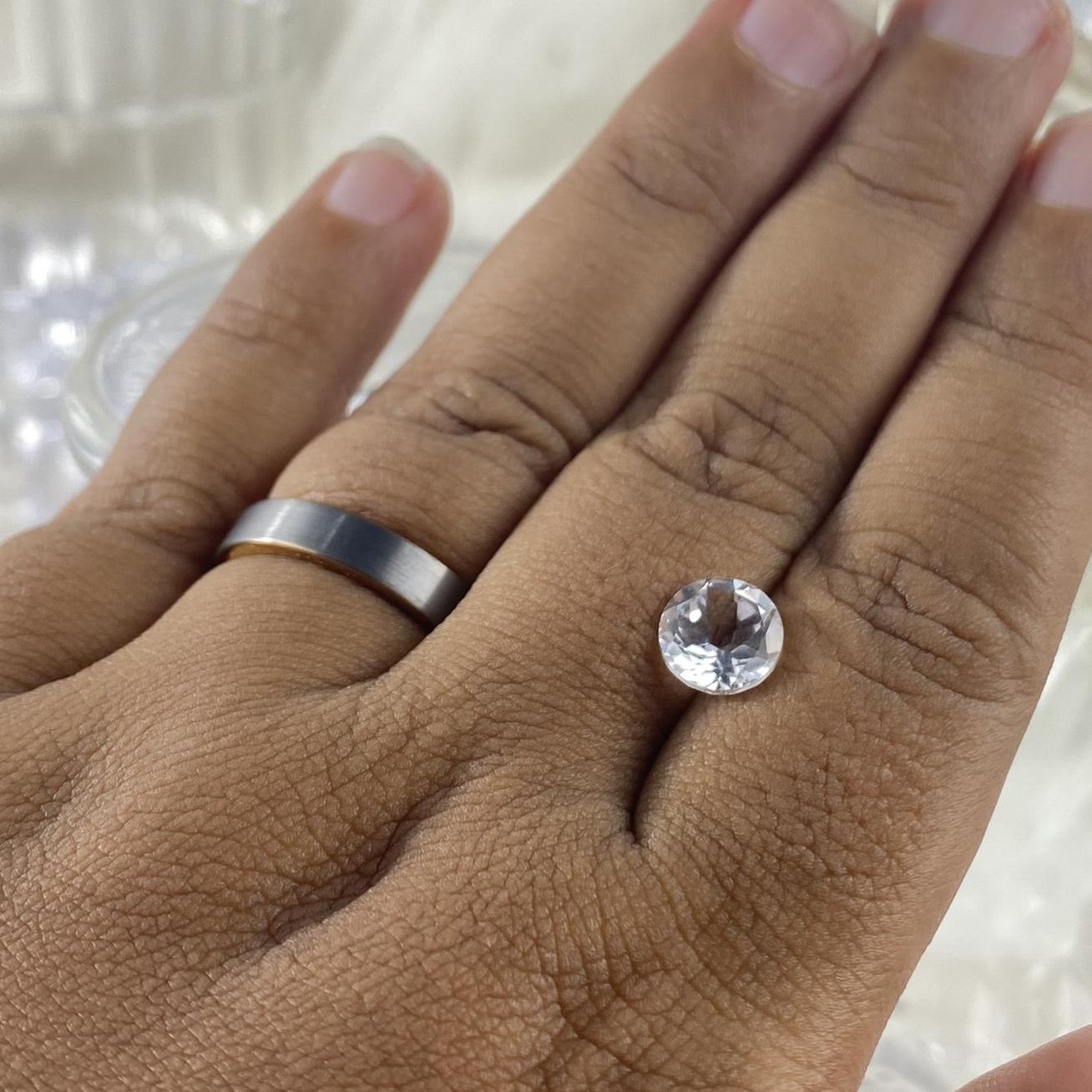 White Topaz Round 8mm natural