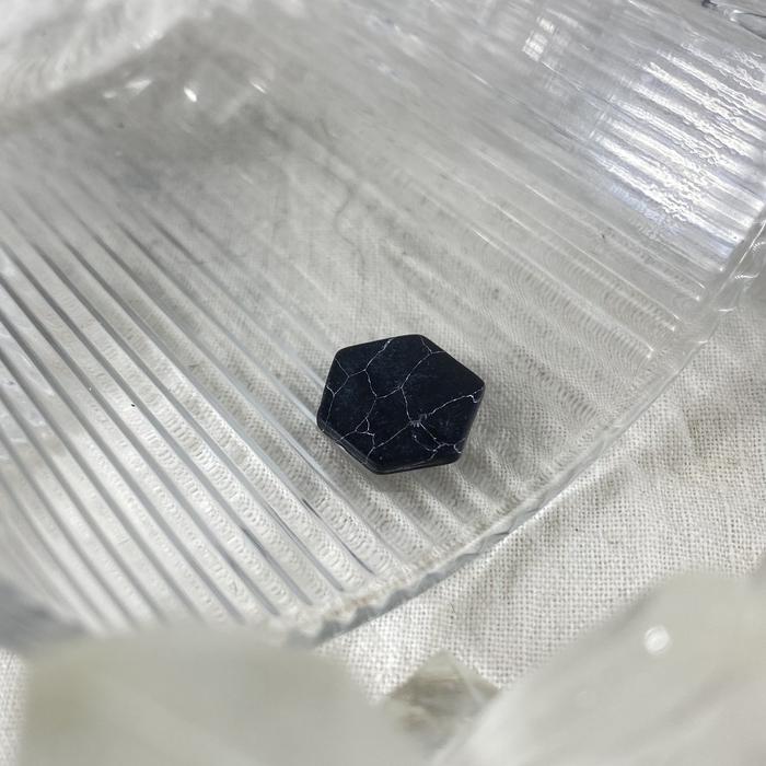 Black Hexagon Howlite 14mm