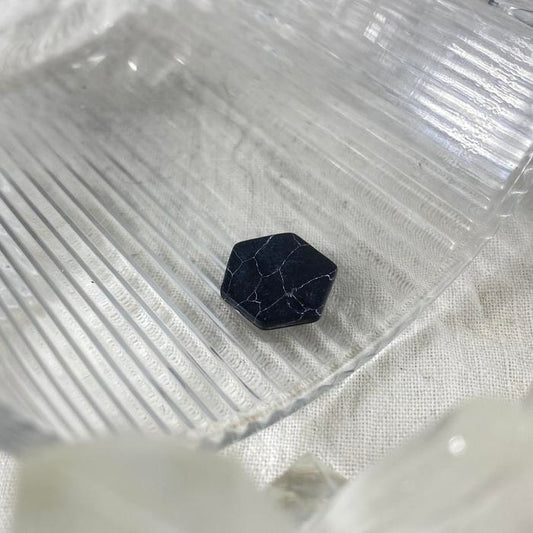 Black Hexagon Howlite 14mm